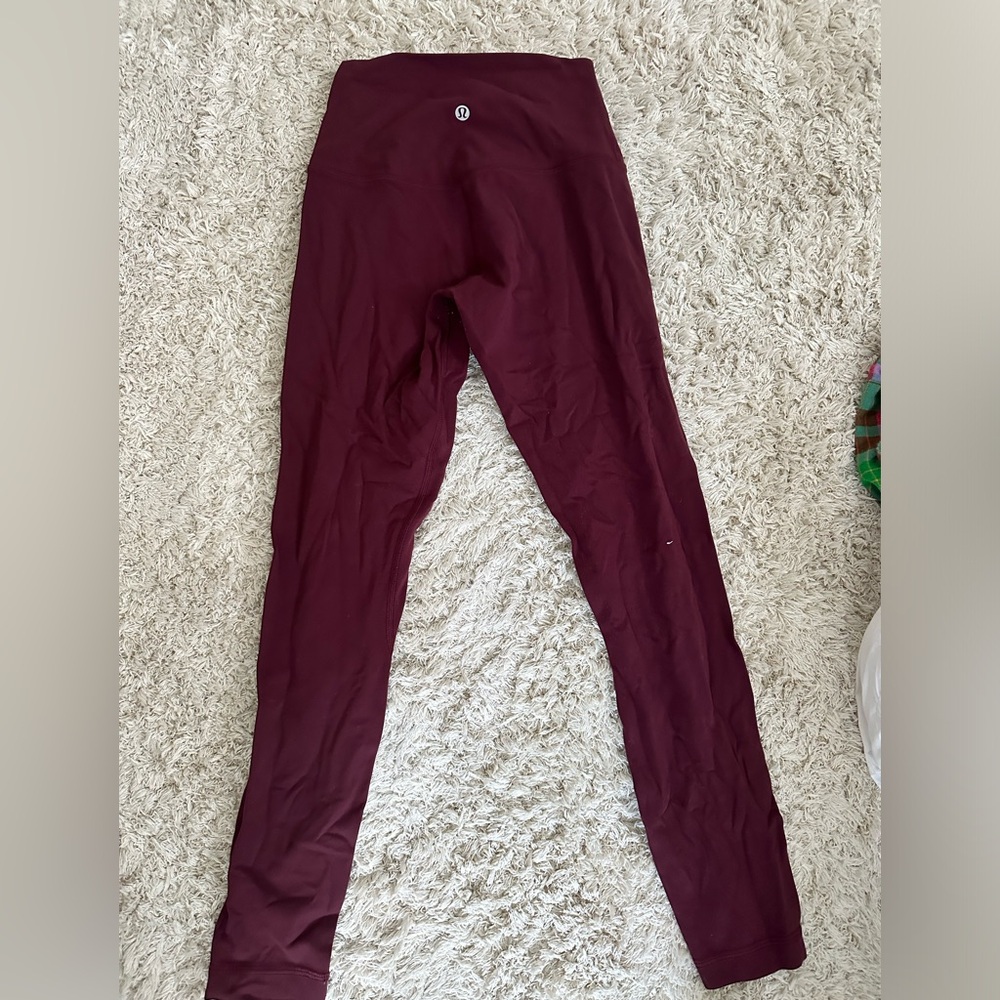 maroon lulu leggings